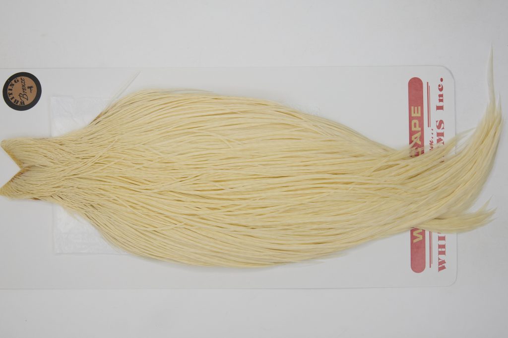 12715 Whiting Dry Fly Hackle Bronze Grade Rooster Cape White Ties Size 10-22