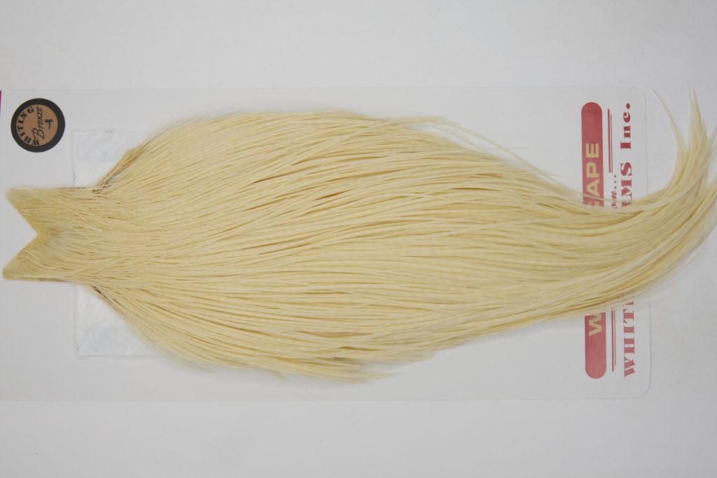 12716 Whiting Dry Fly Hackle Bronze Grade Rooster Cape White Ties Size 8-22