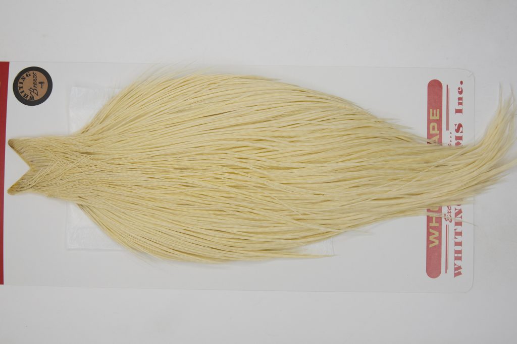 12717 Whiting Dry Fly Hackle Bronze Grade Rooster Cape White Ties Size 8-20