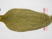 12719 Whiting Dry Fly Hackle Bronze Grade Rooster Cape Grizzly Pale Yellow Ties Size 8-22