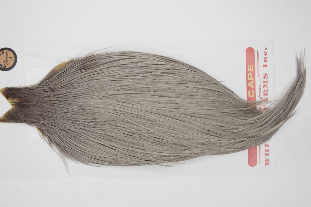 12722 Whiting Dry Fly Hackle Bronze Grade Rooster Cape Medium Dun Ties Size 6-22