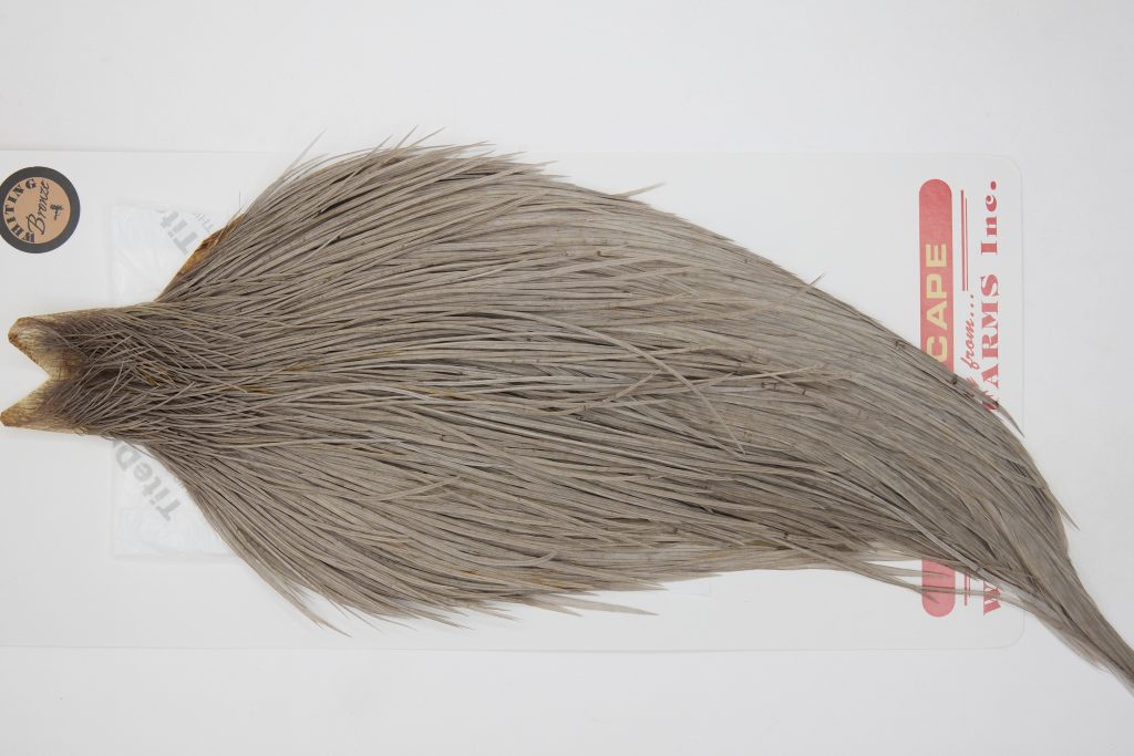 12724 Whiting Dry Fly Hackle Bronze Grade Rooster Cape Medium Dun Ties Size 10-20