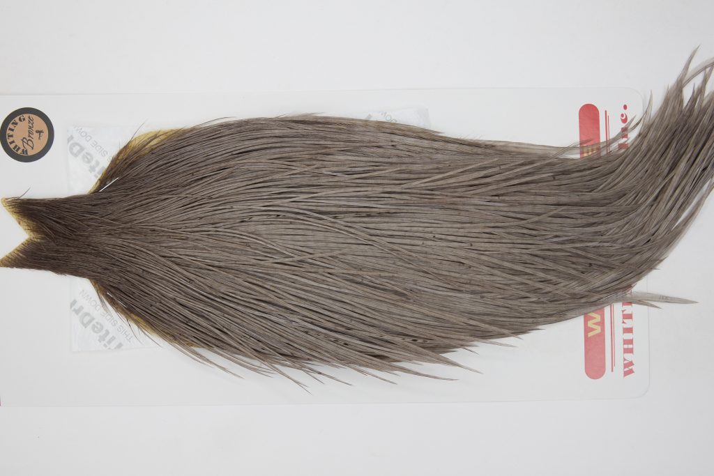 12728 Whiting Dry Fly Hackle Bronze Grade Rooster Cape Medium Dun Ties Size 8-20