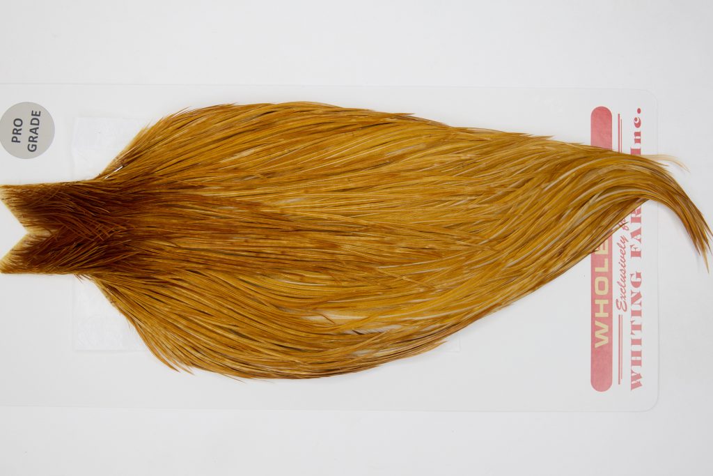 12741 Whiting Dry Fly Hackle Pro Grade Rooster Cape Medium Ginger Ties Size 10-20
