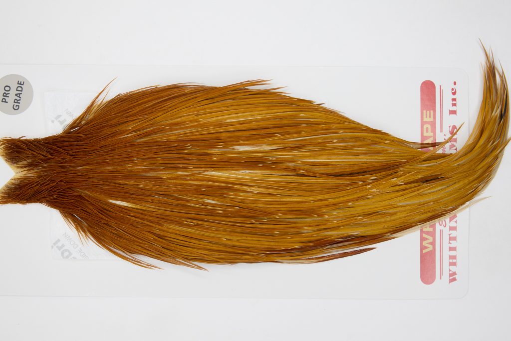 12743 Whiting Dry Fly Hackle Pro Grade Rooster Cape Medium Ginger Ties Size 8-22