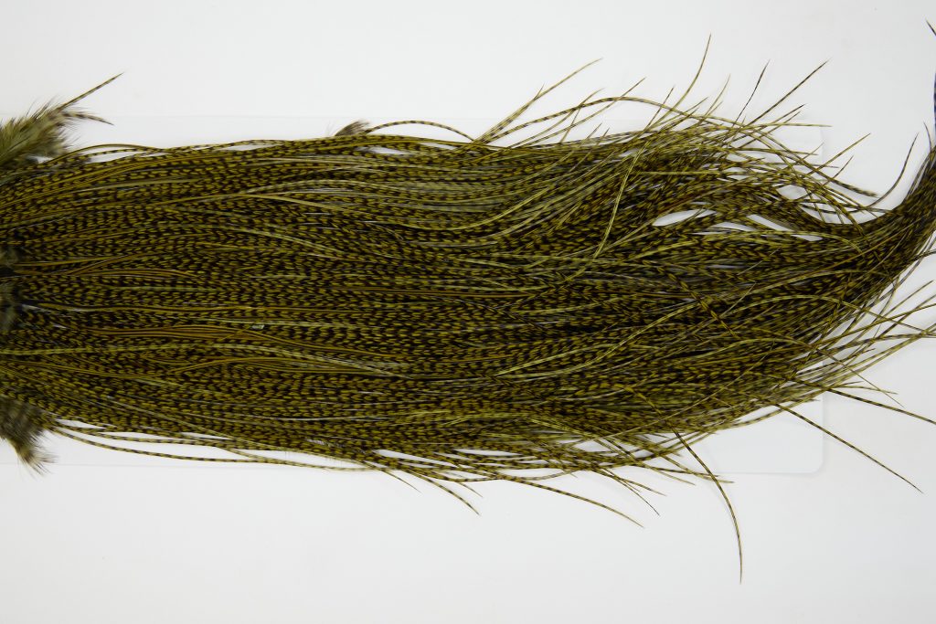 12855 Whiting Hackle Pro Grade Midge Saddle Grizzly Dark Olive Ties Size 16-20