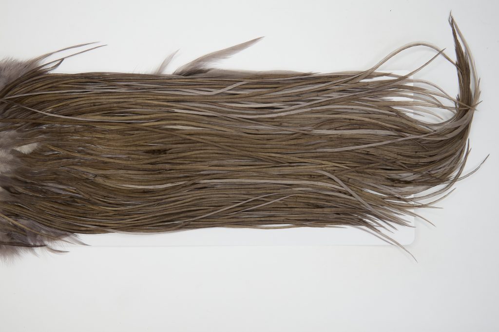 12903 Whiting Dry Fly Hackle Bronze Grade Rooster Saddle Dark Dun Ties Size 14-16