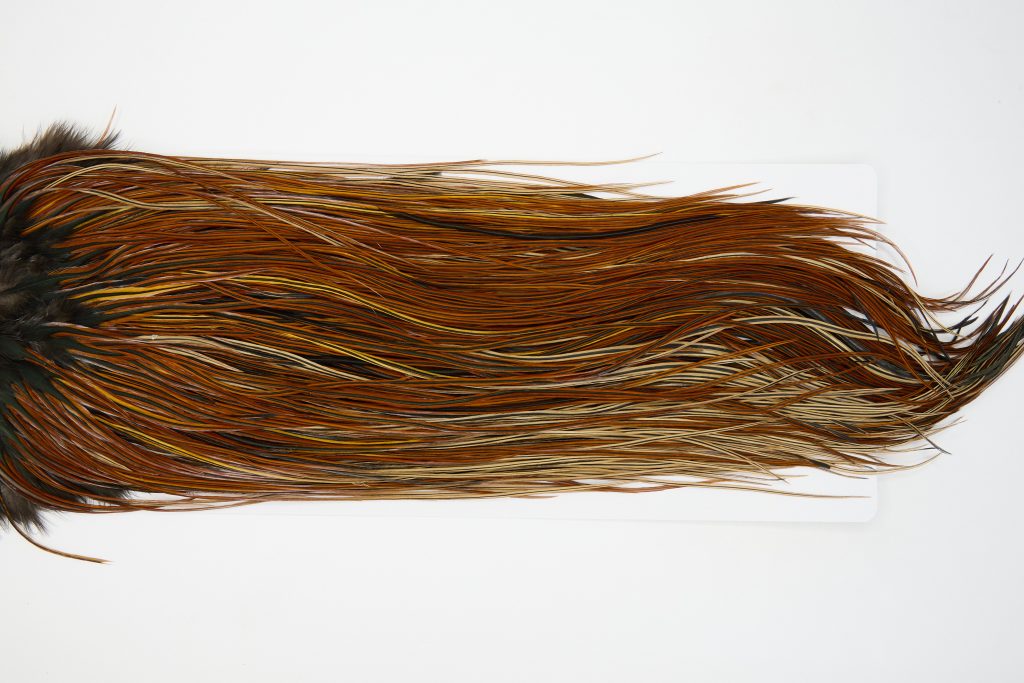 12907 Whiting Dry Fly Hackle Bronze Grade Rooster Saddle Furnace Ties Size 14-16