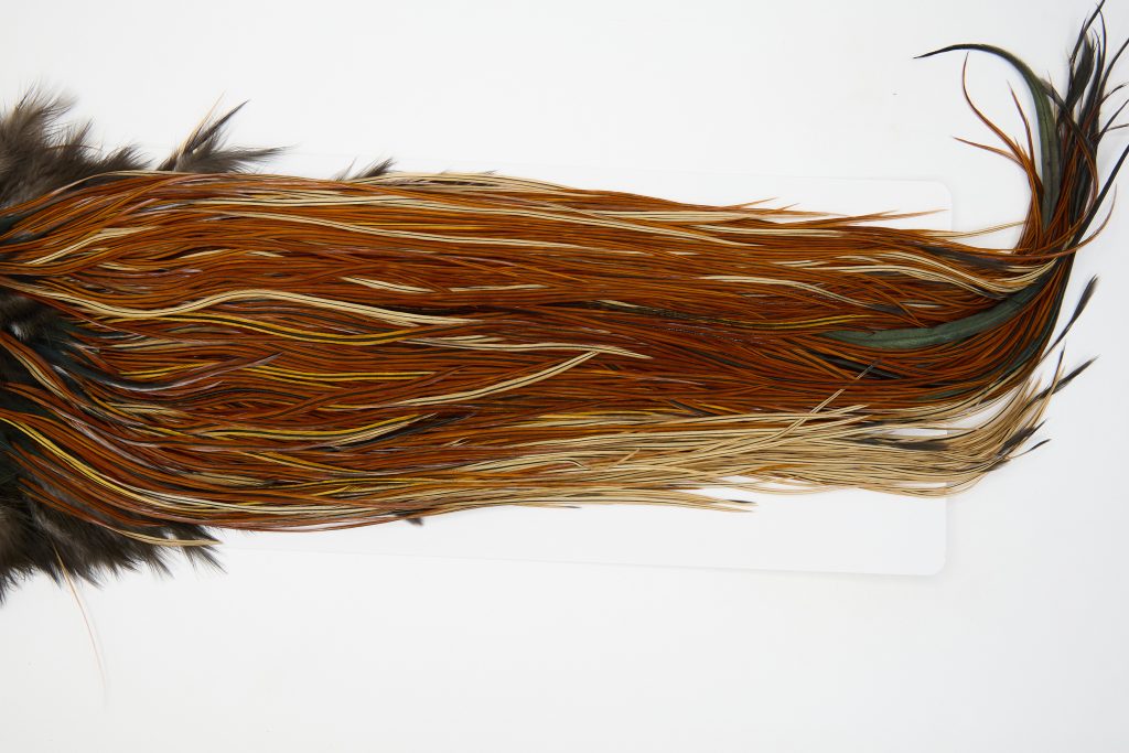12908 Whiting Dry Fly Hackle Bronze Grade Rooster Saddle Furnace Ties Size 14-16