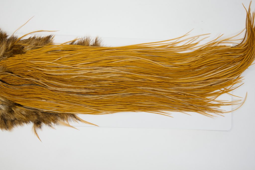 12911 Whiting Dry Fly Hackle Bronze Grade Rooster Saddle Medium Ginger Ties Size 16-18
