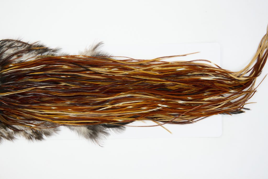 12915 Whiting Dry Fly Hackle Bronze Grade Rooster Saddle Brown Ties Size 16-18