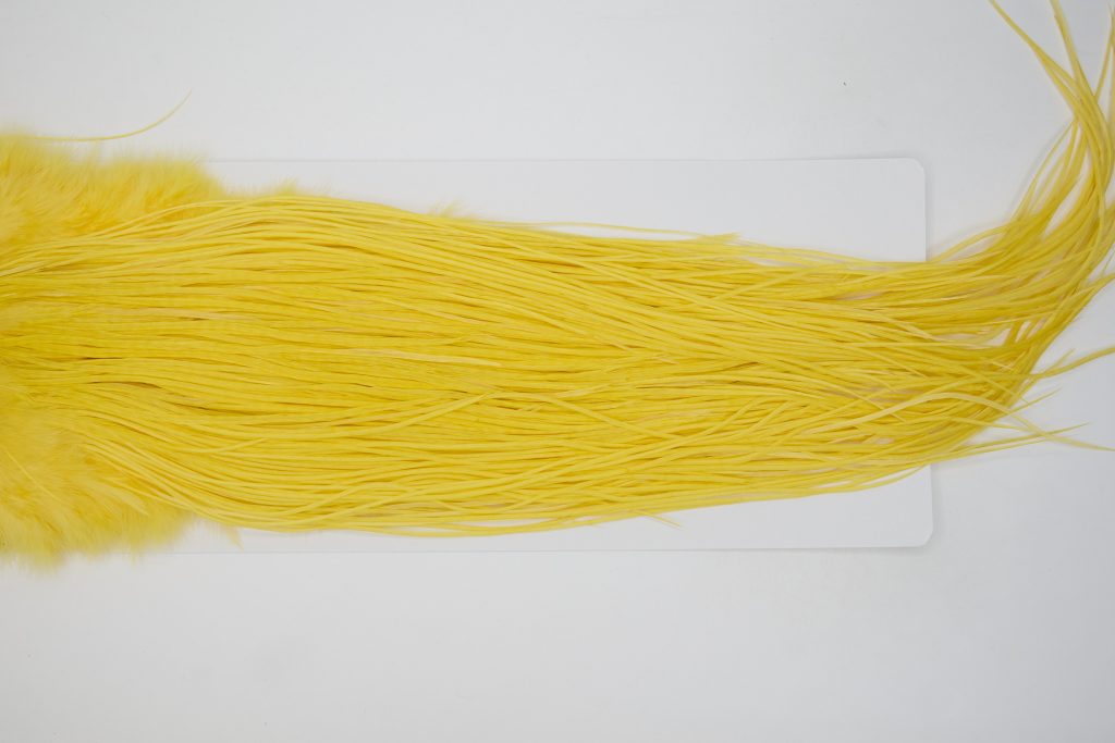 12918 Whiting Dry Fly Hackle Bronze Grade Rooster Saddle Pale Yellow Ties Size 14-18