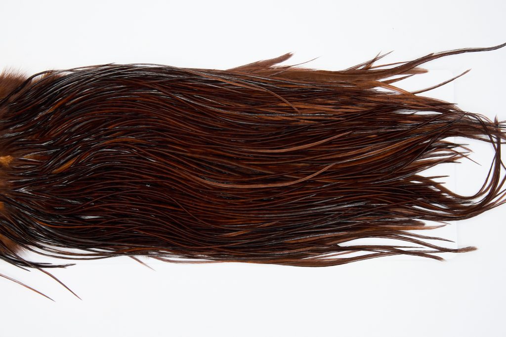 12920 Whiting Dry Fly Hackle Bronze Grade Rooster Saddle Coachman Brown Ties Size 14-16
