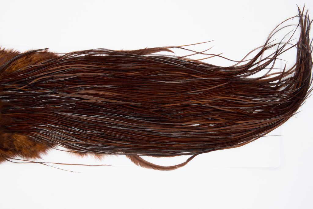 12922 Whiting Dry Fly Hackle Bronze Grade Rooster Saddle Coachman Brown Ties Size 16-18