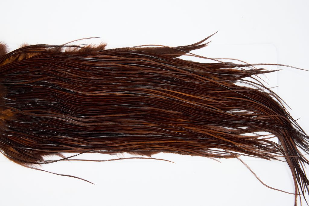12923 Whiting Dry Fly Hackle Bronze Grade Rooster Saddle Coachman Brown Ties Size 16-18