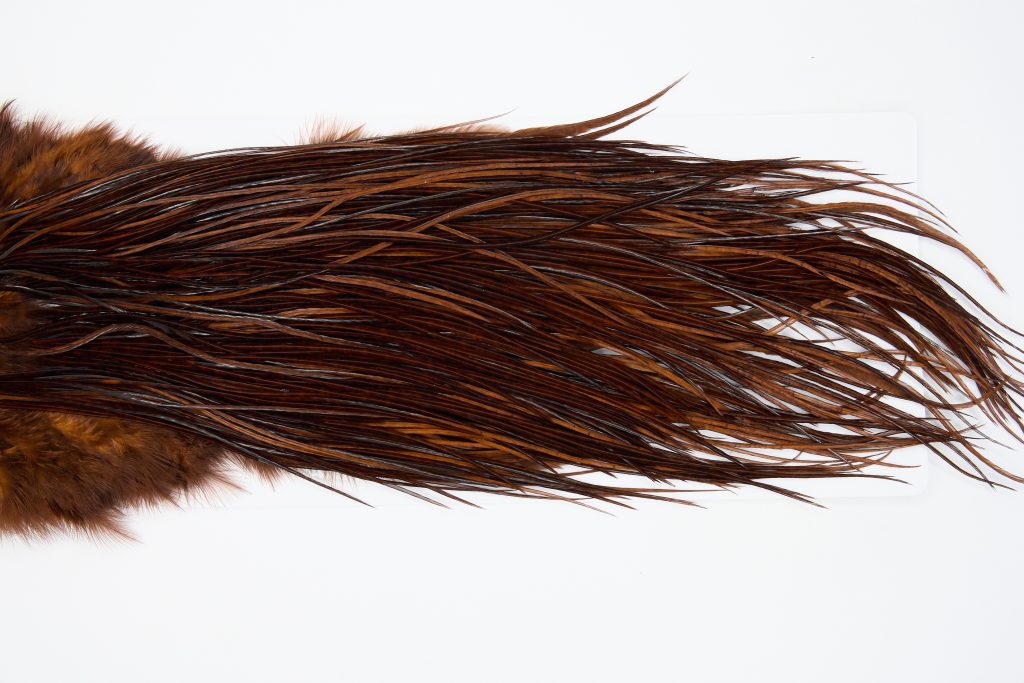12924 Whiting Dry Fly Hackle Bronze Grade Rooster Saddle Coachman Brown Ties Size 14-18