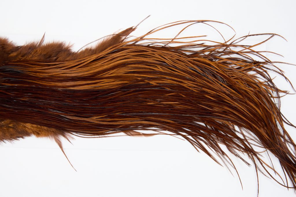12925 Whiting Dry Fly Hackle Bronze Grade Rooster Saddle Coachman Brown Ties Size 14-18