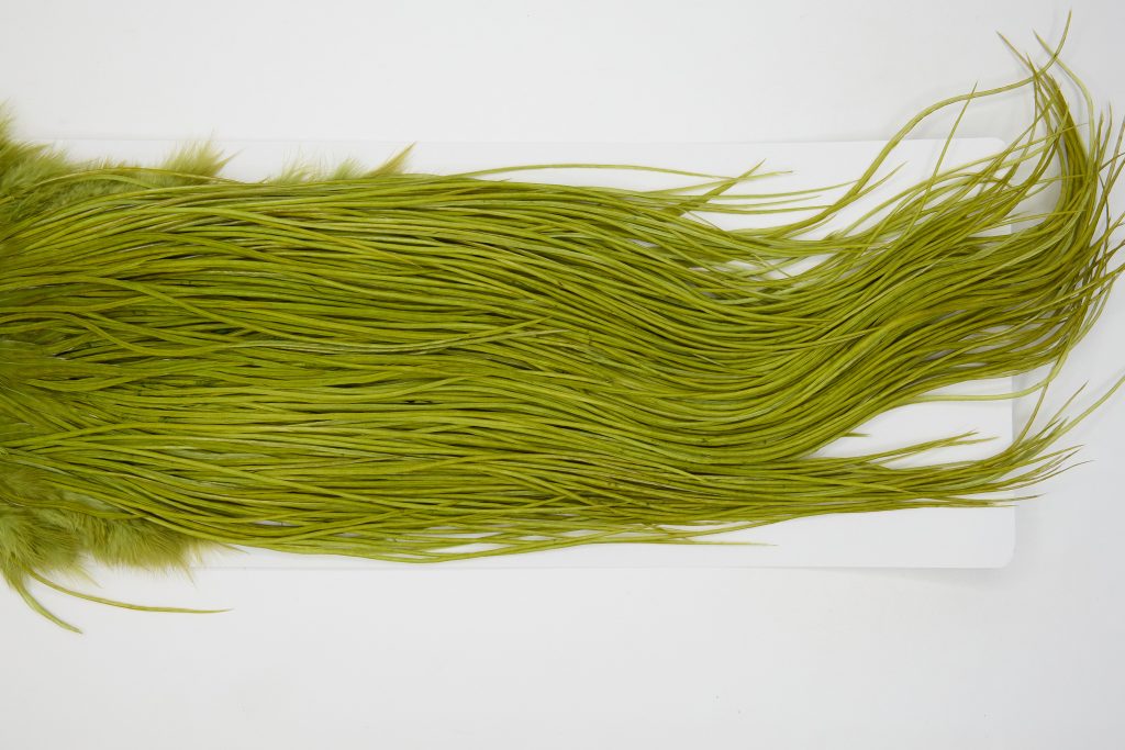 12939 Whiting Dry Fly Hackle Bronze Grade Rooster Saddle Olive Ties Size 16-18