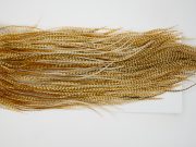 12944 Whiting Dry Fly Hackle Bronze Grade Rooster Saddle Barred Medium Ginger Ties Size 16-18
