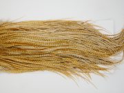 12945 Whiting Dry Fly Hackle Bronze Grade Rooster Saddle Barred Medium Ginger Ties Size 14-18