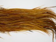 12946 Whiting Dry Fly Hackle Bronze Grade Rooster Saddle Dark Barred Ginger Ties Size 14-16