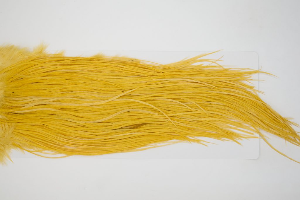 12971 Whiting Dry Fly Hackle Pro Grade Rooster Saddle Golden Straw Ties Size 14-16