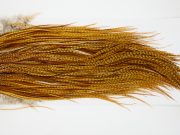12981 Whiting Dry Fly Hackle Pro Grade Rooster Saddle Dark Barred Ginger Ties Size 14-16