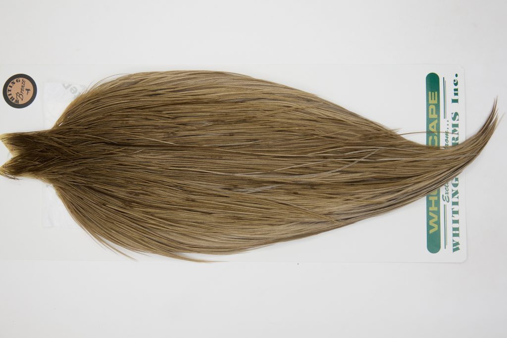 12990 Hebert Dry Fly Hackle Bronze Grade Rooster Cape Brown Grey Dun Ties Size 8-22