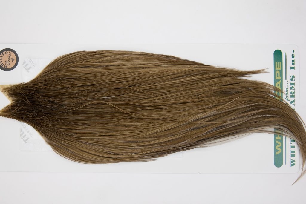 12993 Hebert Dry Fly Hackle Bronze Grade Rooster Cape Brown Grey Dun Ties Size 8-22