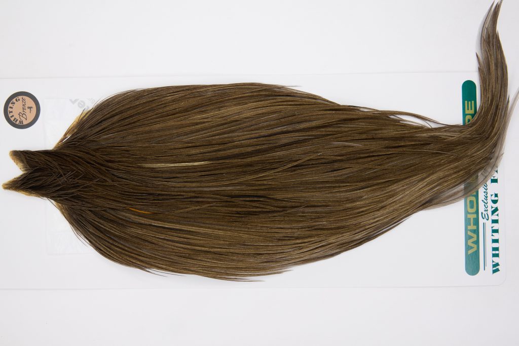 12999 Hebert Dry Fly Hackle Bronze Grade Rooster Cape Dark Grey Dun Ties Size 6-22