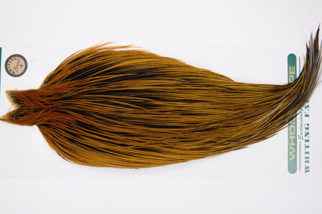 13004 Hebert Dry Fly Hackle Bronze Grade Rooster Cape Furnace Ties Size 10-24