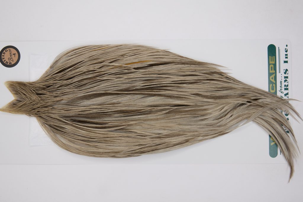 13008 Hebert Dry Fly Hackle Bronze Grade Rooster Cape Unique Variant Ties Size 8-22