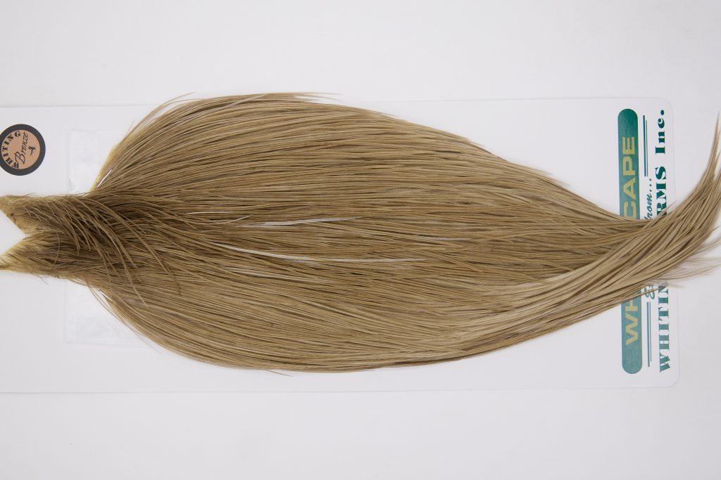 13012 Hebert Dry Fly Hackle Bronze Grade Rooster Cape Medium Brown Dun Ties Size 8-24