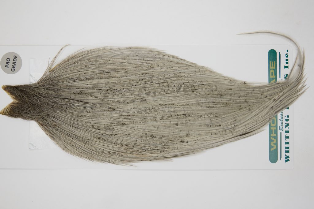 13019 Hebert Dry Fly Hackle Pro Grade Rooster Cape Light Grey Dun Ties Size 8-20