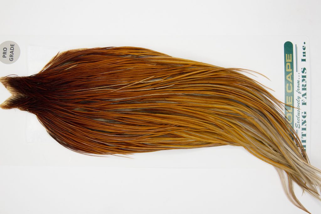 13022 Hebert Dry Fly Hackle Pro Grade Rooster Cape Rusty Dun Ties Size 10-20