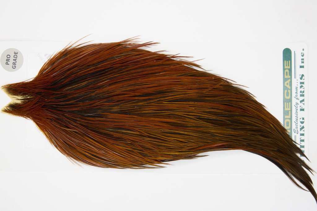 13023 Hebert Dry Fly Hackle Pro Grade Rooster Cape Rusty Dun Ties Size 10-20
