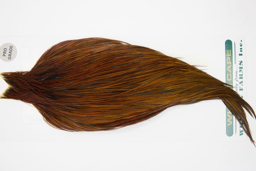 13024 Hebert Dry Fly Hackle Pro Grade Rooster Cape Rusty Dun Ties Size 10-22