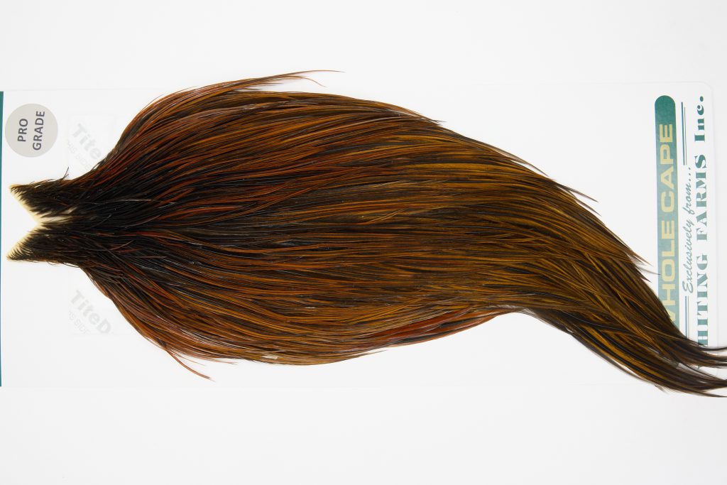 13027 Hebert Dry Fly Hackle Pro Grade Rooster Cape Rusty Dun Ties Size 10-20