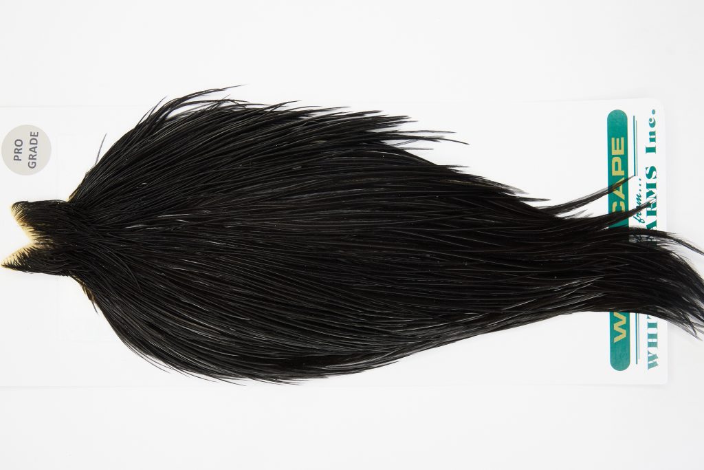 13037 Hebert Dry Fly Hackle Pro Grade Rooster Cape Black Ties Size 6-20