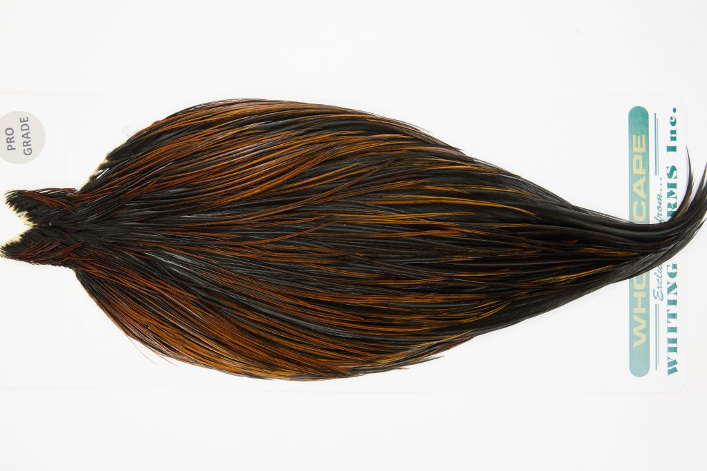 13057 Hebert Dry Fly Hackle Pro Grade Rooster Cape Furnace Ties Size 10-22