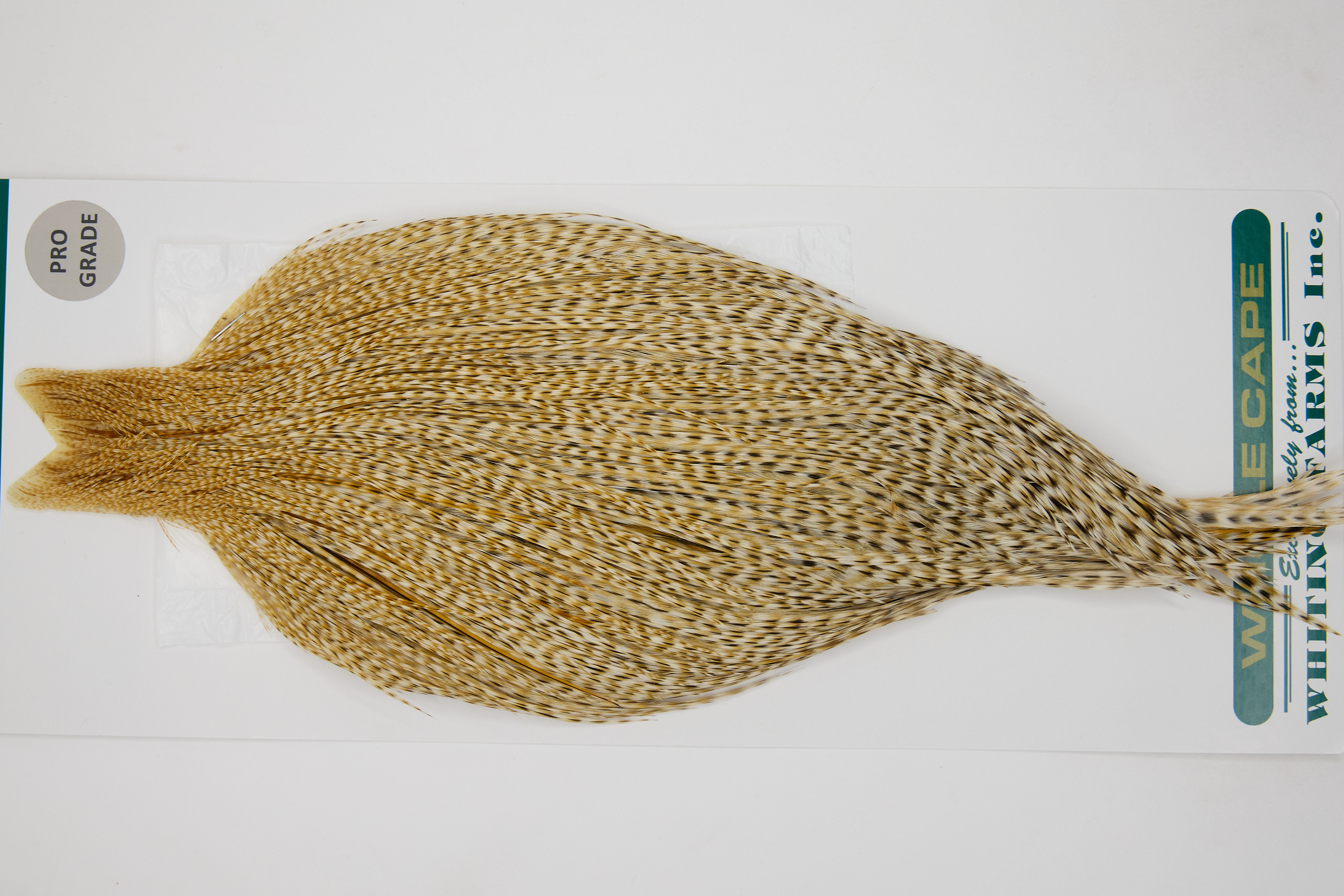 13062 Hebert Dry Fly Hackle Pro Grade Rooster Cape Barred Dark Ginger Ties Size 10-22