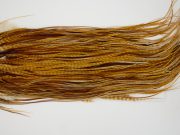 13076 Hebert Dry Fly Hackle Bronze Grade Rooster Saddle Barred Dark Ginger Ties Size 14-18