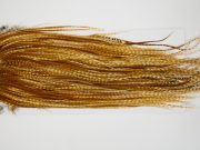 13077 Hebert Dry Fly Hackle Bronze Grade Rooster Saddle Barred Dark Ginger Ties Size 14