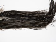 13089 Hebert Dry Fly Hackle Bronze Grade Rooster Saddle Black Ties Size 14-16