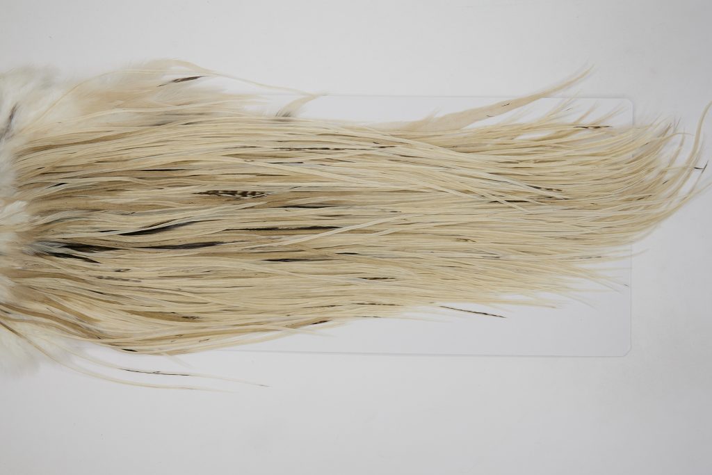 13092 Hebert Dry Fly Hackle Bronze Grade Rooster Saddle Pale Watery Dun Ties Size 12-16