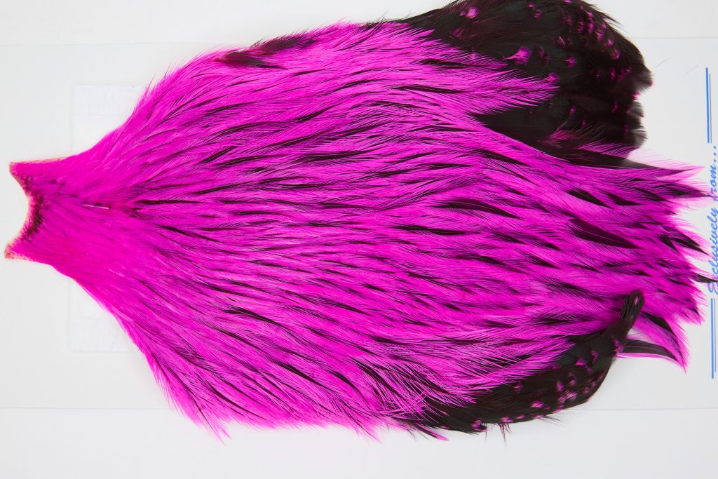 FWRC2 Freshwater Wet Fly Hackle Rooster Cape Badger Pink