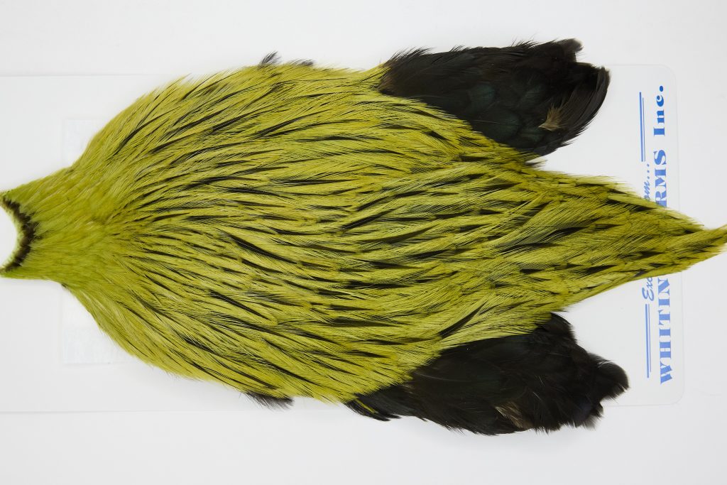 FWRC5 Freshwater Wet Fly Hackle Rooster Cape Badger Olive