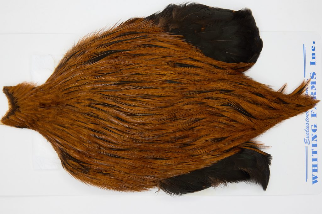 FWRC8 Freshwater Wet Fly Hackle Rooster Cape Badger Brown