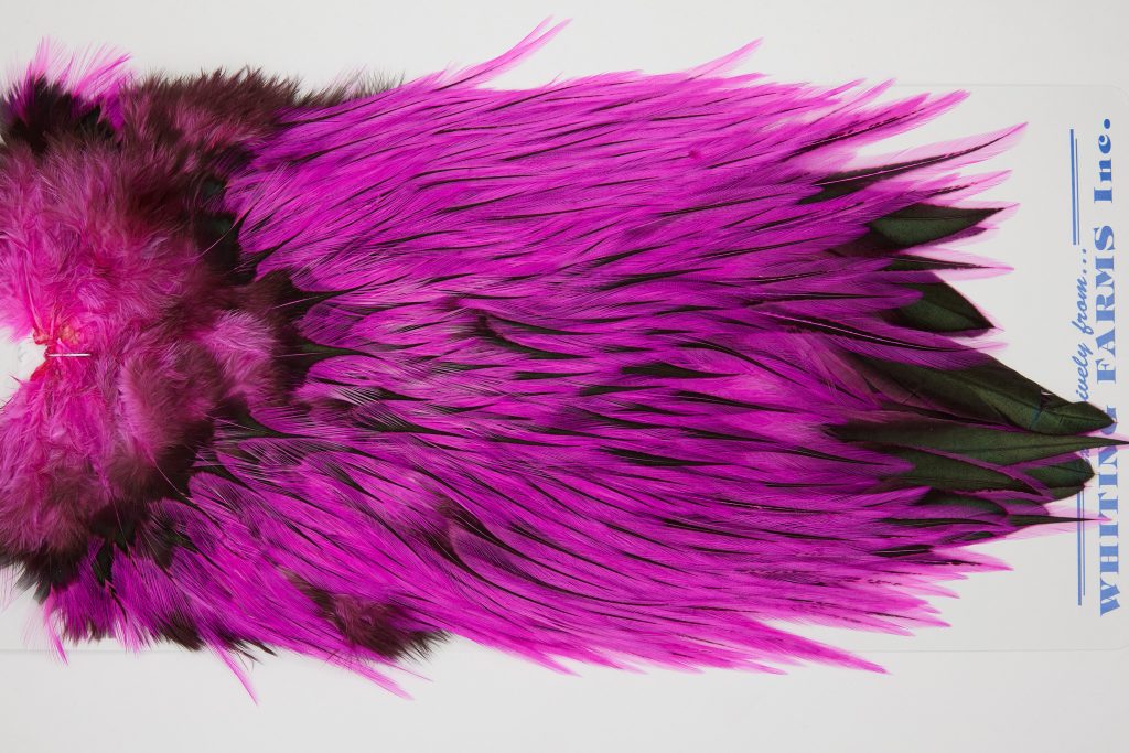 FWRS2 Freshwater Wet Fly Hackle Rooster Saddle Badger Pink