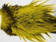 FWRS3 Freshwater Wet Fly Hackle Rooster Saddle Badger Yellow